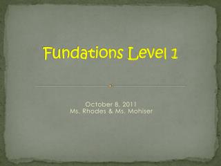 Fundations Level 1