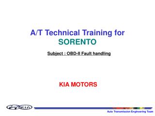 A/T Technical Training for SORENTO