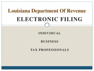 Louisiana Department Of Revenue