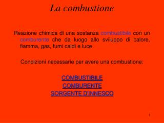 La combustione