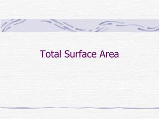 Total Surface Area