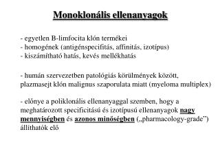 Monoklonális ellenanyagok