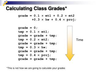 Calculating Class Grades*