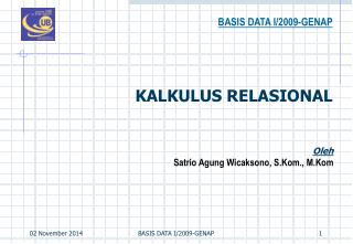 KALKULUS RELASIONAL