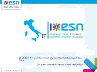 23 Ottobre 2014, Giornata informativa Agenzia Nazionale Erasmus+ Indire, Roma