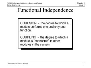 Functional Independence