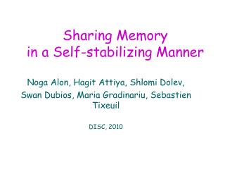 Sharing Memory in a Self-stabilizing Manner