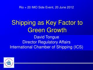 Rio + 20 IMO Side Event, 20 June 2012