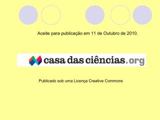 Aceite para publicação em 11 de Outubro de 2010.