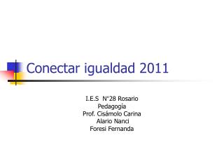 Conectar igualdad 2011