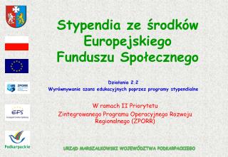 Stypendia ze środków Europejskiego Funduszu Społecznego