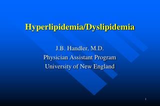 Hyperlipidemia/Dyslipidemia
