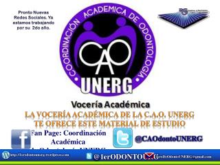 La vocería Académica de la C.A.O. UNERG te Ofrece este Material de estudio