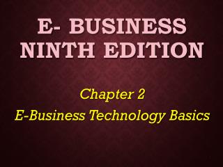 E- Business Ninth Edition