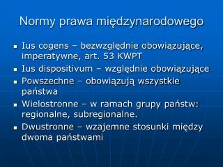 Normy prawa międzynarodowego