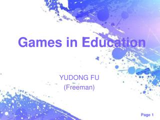 Games in Education