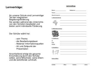 Lernverträge: