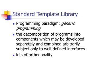 Standard Template Library