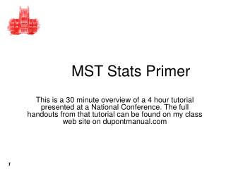 MST Stats Primer