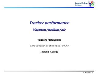 Tracker performance