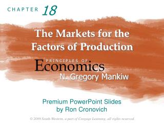 The Markets for the Factors of Production