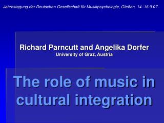 Jahrestagung der Deutschen Gesellschaft für Musikpsychologie, Gießen, 14.-16.9.07