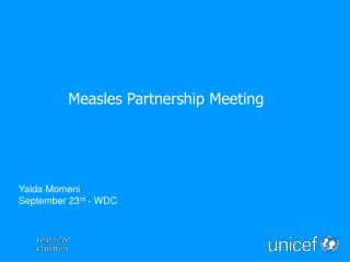 Measles Partnership Meeting