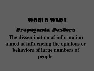 World War I