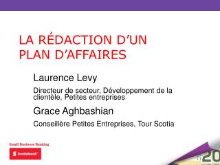 Laurence Levy Directeur de secteur, Développement de la clientèle, Petites entreprises