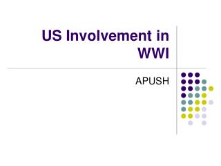 US Involvement in WWI