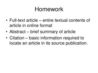 Homework