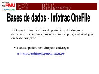 Bases de dados - Infotrac OneFile