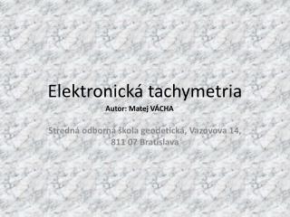 Elektronická tachymetria