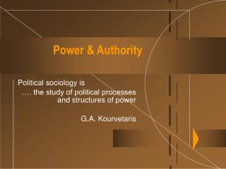 Power &amp; Authority