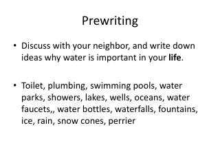 Prewriting