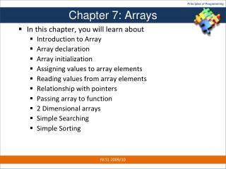 Chapter 7: Arrays