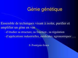Génie génétique