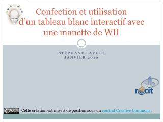 Confection et utilisation d’un tableau blanc interactif avec une manette de WII