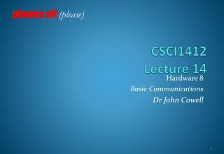 CSCI1412 Lecture 14