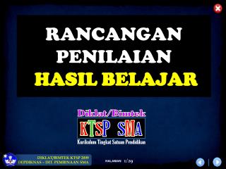 RANCANGAN PENILAIAN HASIL BELAJAR