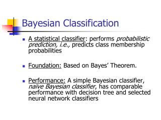 Bayesian Classification