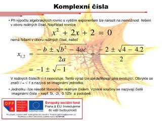 Komplexní čísla