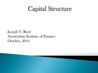 Capital Structure