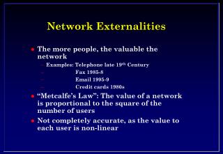 Network Externalities