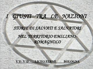 I GIUSTI TRA LE NAZIONI