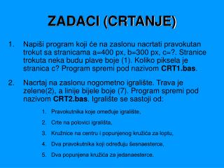 ZADACI (CRTANJE)