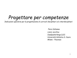 Progettare per competenze