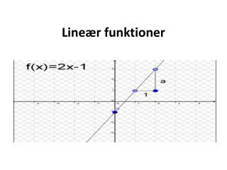 Lineær funktioner