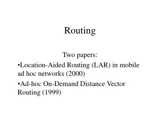 Routing