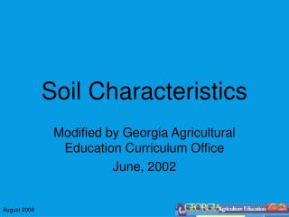 Soil Characteristics